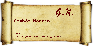 Gombás Martin névjegykártya