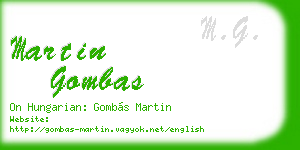 martin gombas business card