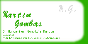 martin gombas business card